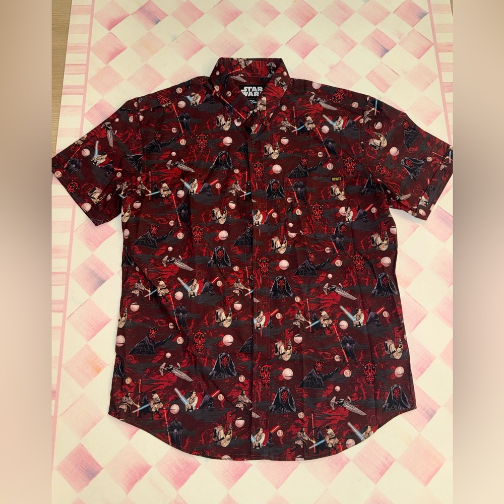 RSVLTS Star Wars The Force And The Phantom Kunuflex Short Sleeve Shirt L.